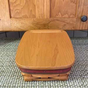 Longaberger 1992 Fathers Day Paper & Pencil Basket w/Protector & Woodcraft Lid